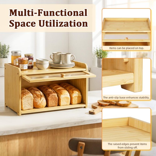 Wooden bread bin - bin, layer