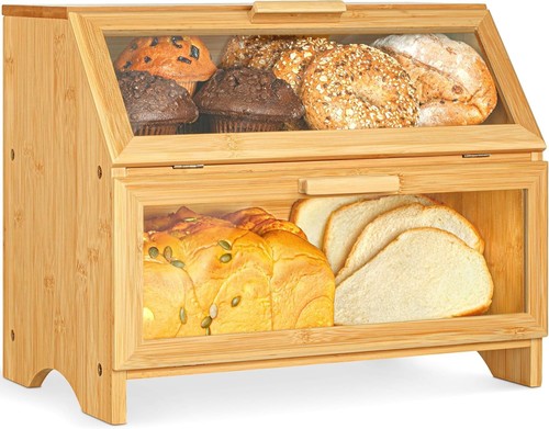 Double layer bamboo bread - bread, box