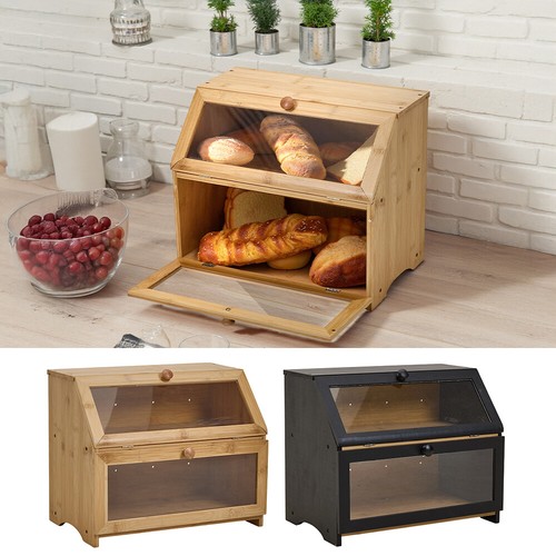 Bamboo wood double layer bread - wood,