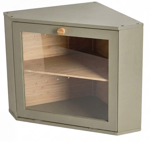 Corner bamboo bread bin - bread,
