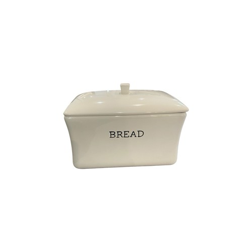 Large white ceramic bread bin - ceramic,