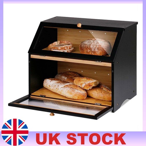 Bamboo bread bin double - bamboo,