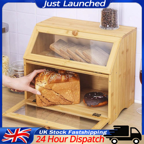 Bamboo double layer - bread, bin
