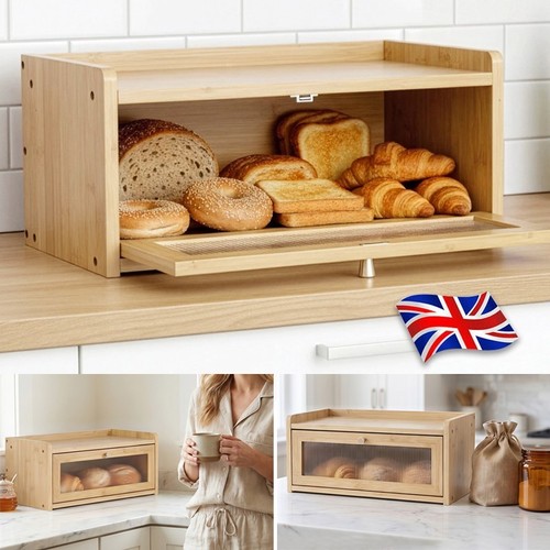 Wooden bread bin single layer - single,