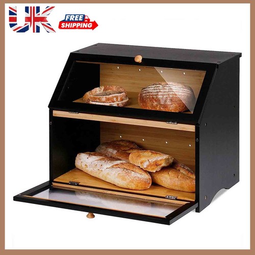 Tier bamboo wooden bread bin - tier,