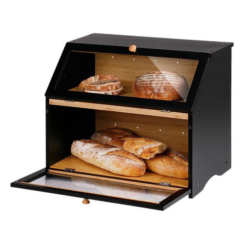 Large bamboo bread bin tier - large,