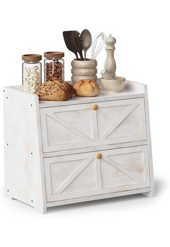 Tier bamboo bread bin - bamboo,