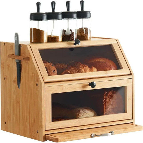 33l bamboo bread - bin, tier