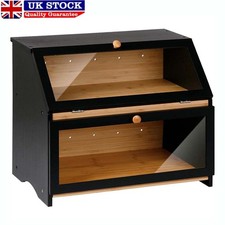 Bamboo Double Layer Bread Bin