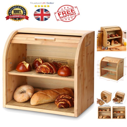 Durable bamboo bread bin - durable,