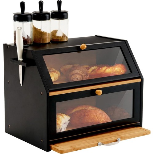 33l bamboo bread bin - bread, 2