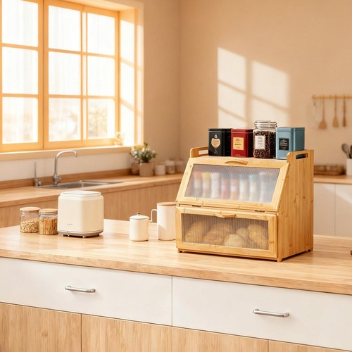 Double layer bamboo wooden - layer,